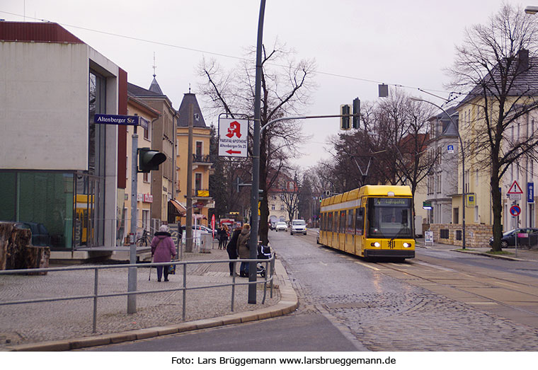 Die Straßenbahn in Dresden - Haltestelle Altenberger Straße