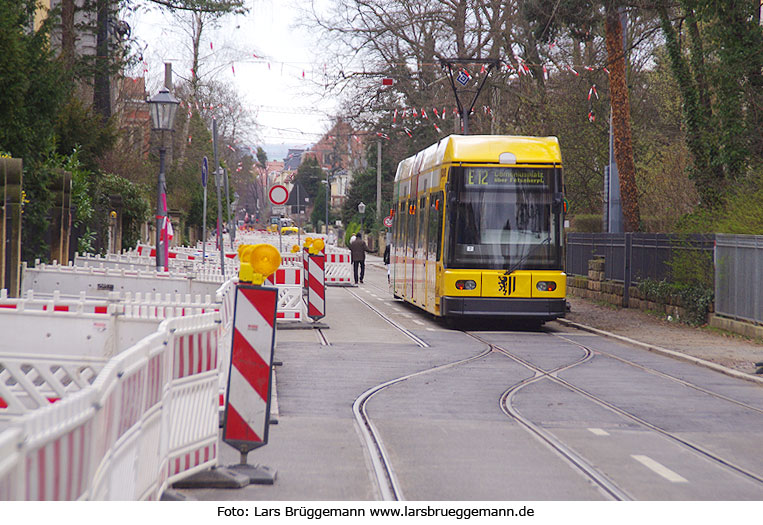 Die Straßenbahn in Dresden Haltestelle Gustav-Freytag-Straße