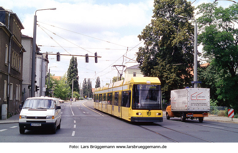 Die Straßenbahn in Dresden - Haltestelle Marienberger Straße