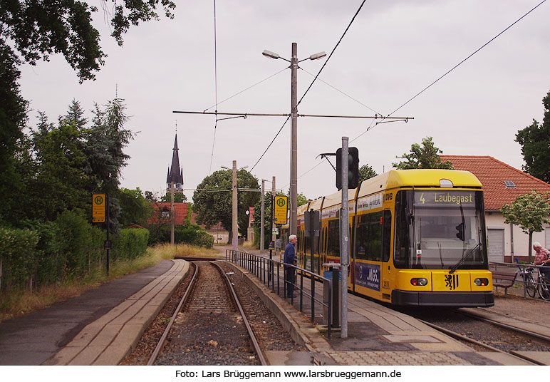 Die Straßenbahn in Dresden - Haltestelle Weinböhla