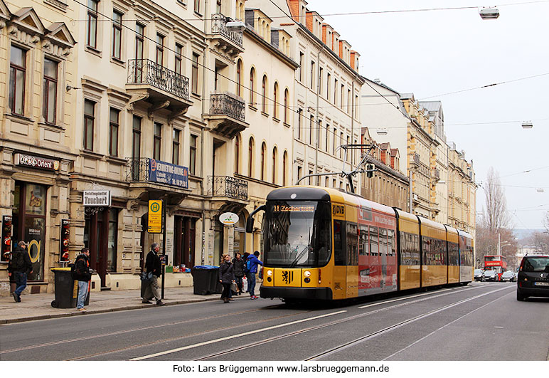 Die Straßenbahn in Dresden - Haltestelle Pulsnitzer Straße