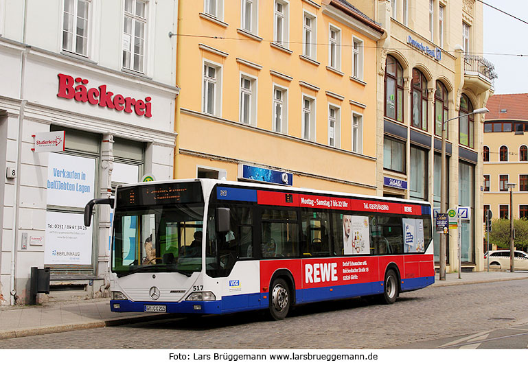 Stadtbus der VGG in Görlitz am Demianplatz