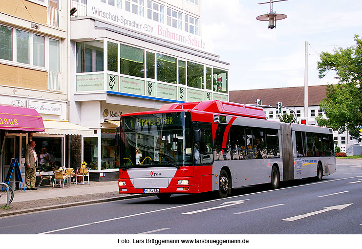 Bus - Stadtbus in Hildesheim nahe der Schuhstraße