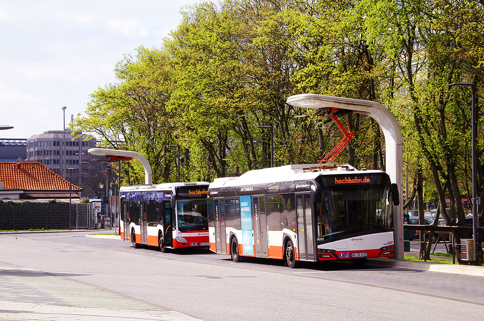 Ein Solaris Elektrobus bei der Hamburger Hochbahn von Solaris