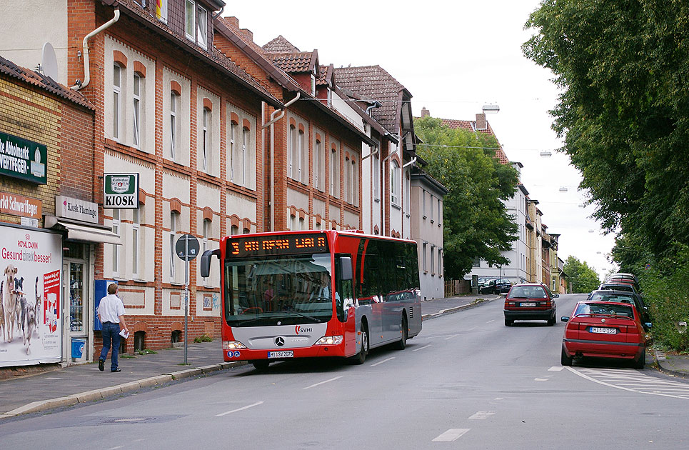 SVHi Stadtbus in Hildesheim nahe dem Hauptbahnhof