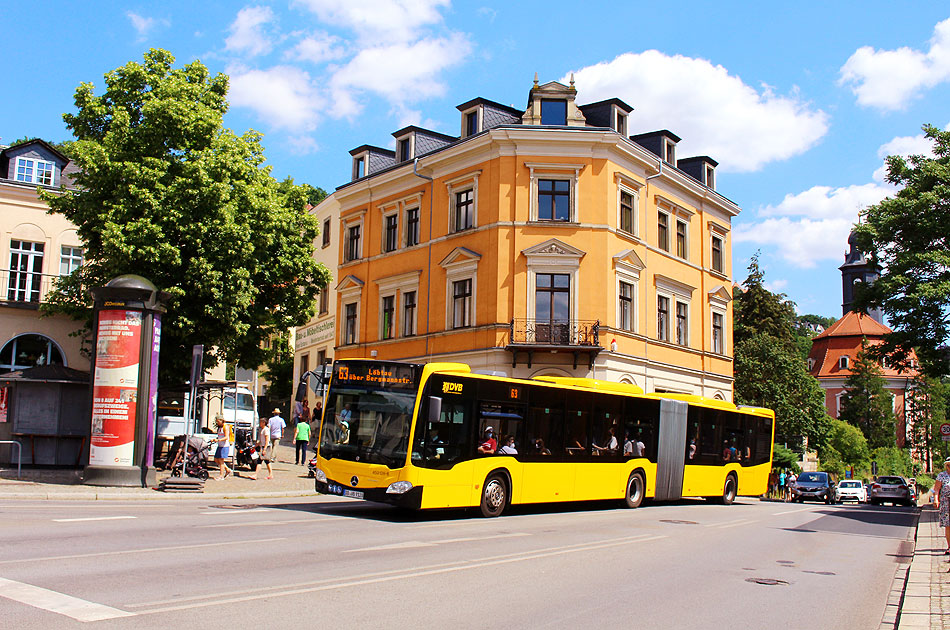 Die Bushaltestelle Körnerplatz in Dresden