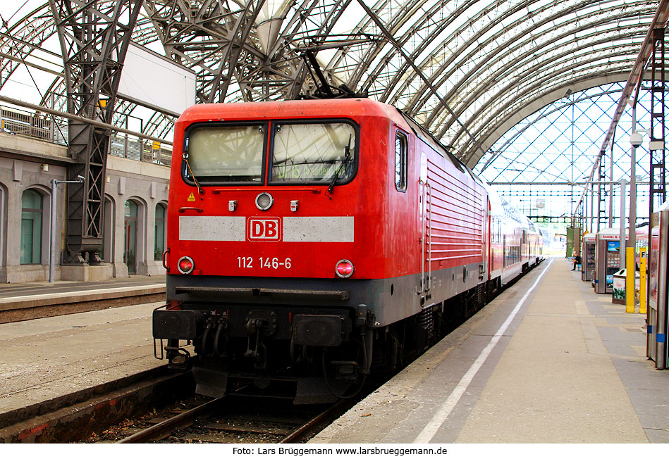 DB Baureihe 112 in Dresden Hbf