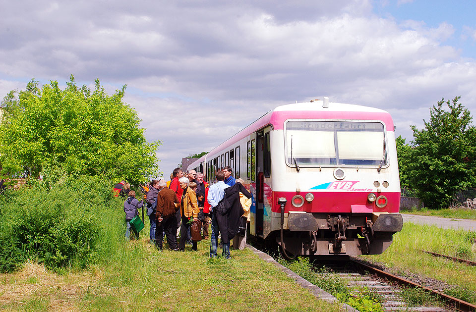 Ein EVB 628 im Bahnhof Lüchow als Sonderzug nach Dannenberg Ost