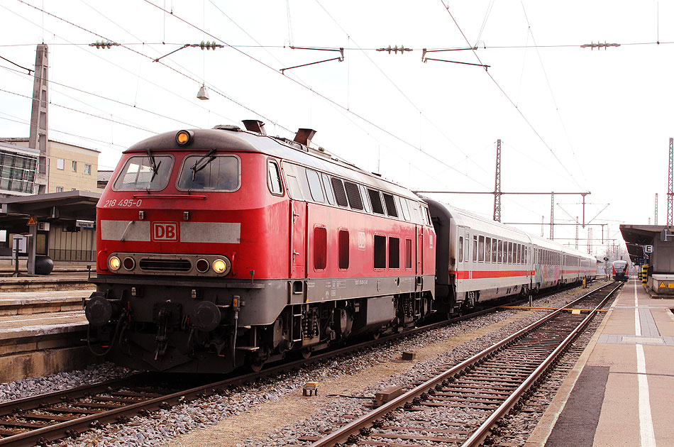 DB Baureihe 218 in Augsburg Hbf