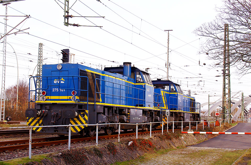 Zwei EVB Loks im Güterbahnhof Hamburg Süd