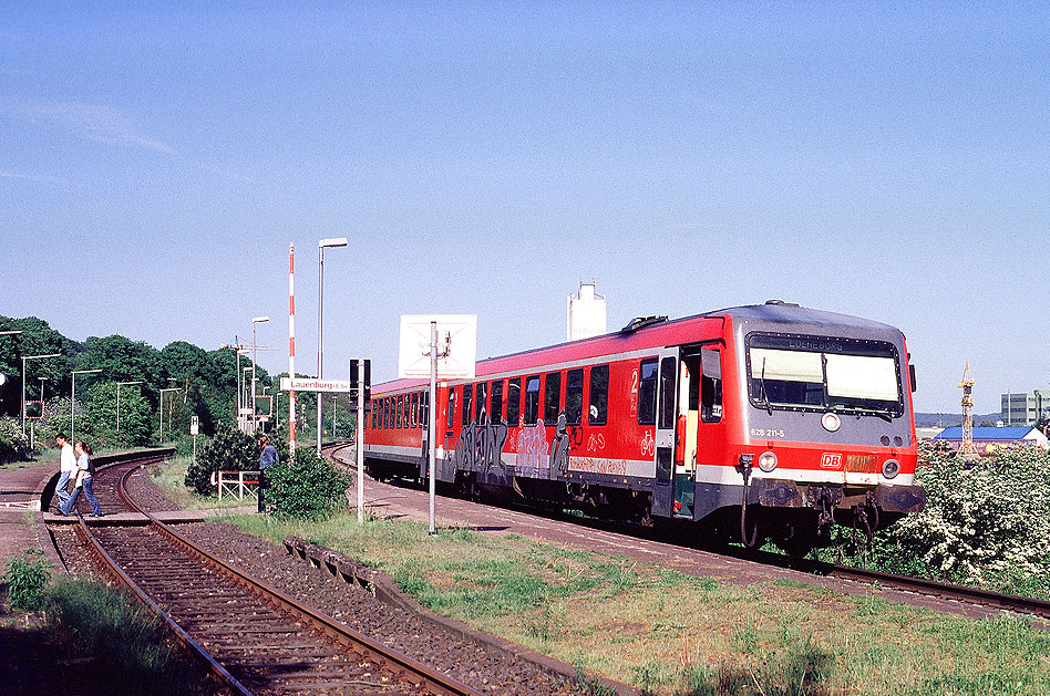 Bahnhof Lauenburg - DB Baureihe 628 der Regionalbahn Schleswig-Holstein