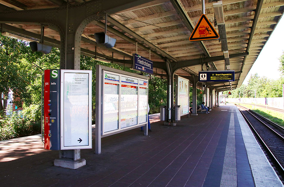Der Bahnsteig vom Bahnhof Friedrichsberg der Hamburger S-Bahn