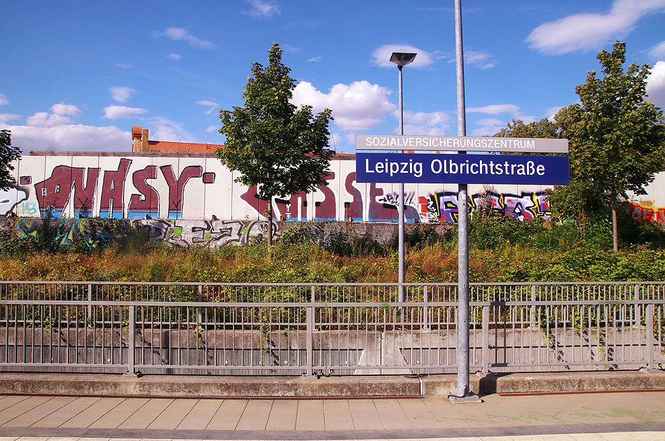 Der Bahnhof Olbrichtstraße der S-Bahn in Leipzig