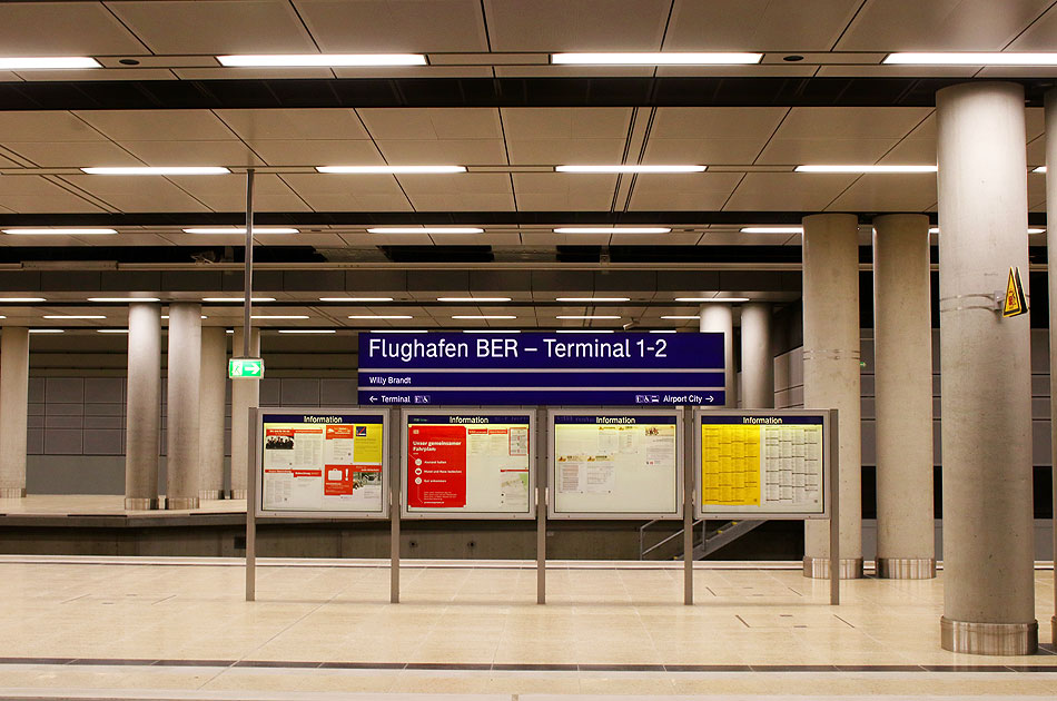 Der Bahnhof Flughafen BER der neue Bahnhof für den Berliner Flughafen