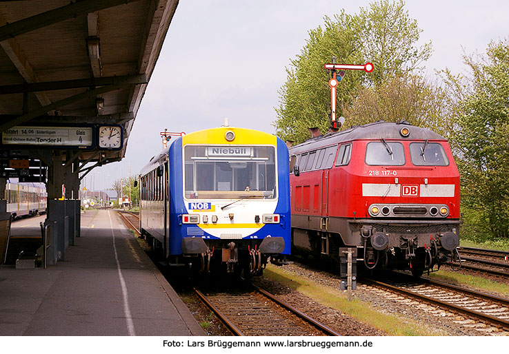 NOB VT 411 im Bahnhof Niebüll