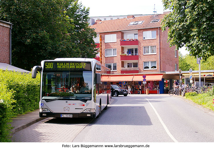 Ein Stadtbus in Elmshorn am Bahnhof