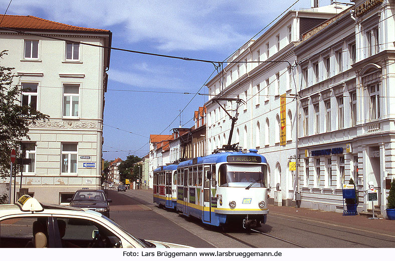 Die Straßenbahn Schwerin - Tatra Straßenbahn am Hbf