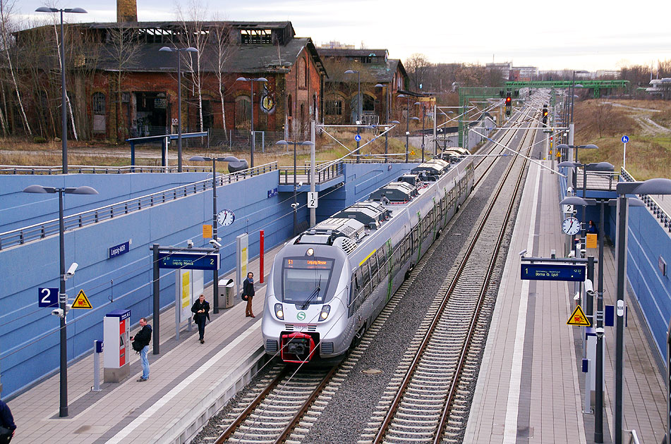 Der Bahnhof Leipzig MDR der S-Bahn Mitteldeutschland