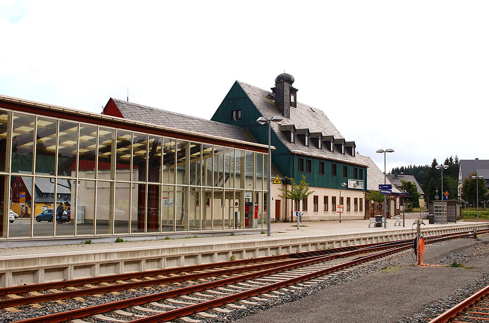 Das Bahnhofsgebäude vom Bahnhof Kurort Altenberg (Erzgebirge)