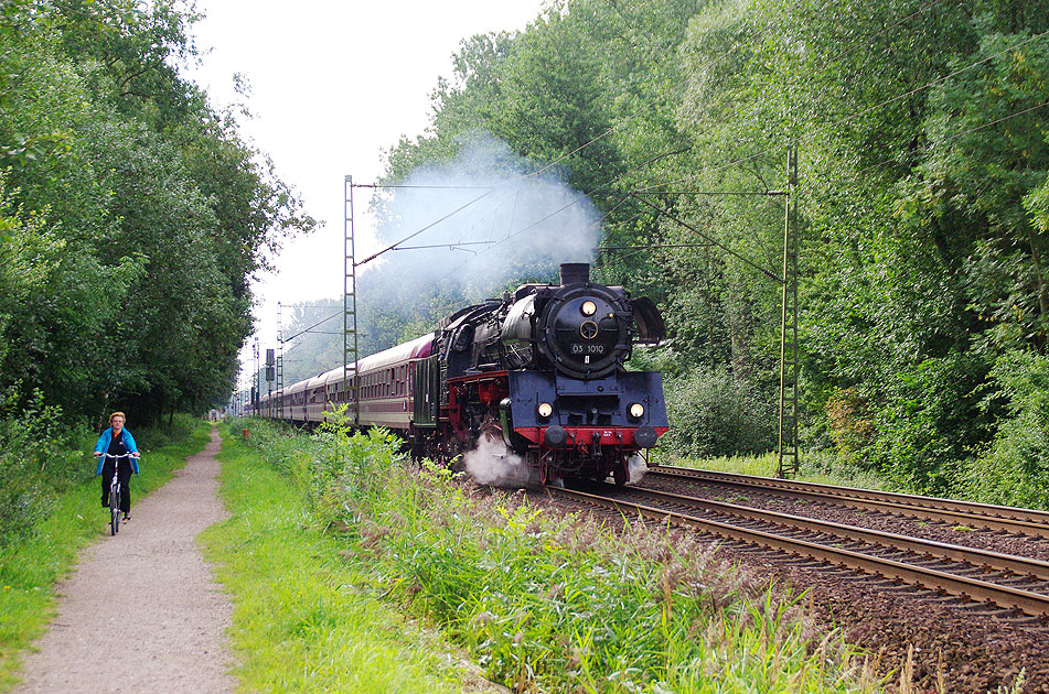 Die 03 1010 mit dem Metal-Train in Prisdorf