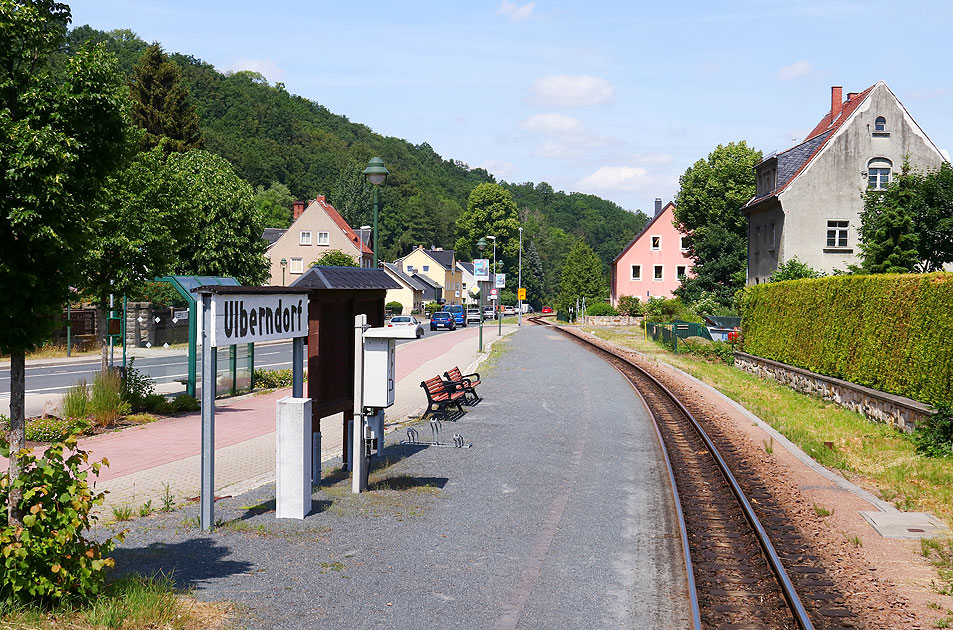 Der Bahnhof Ulberndorf an der Weißeritztalbahn
