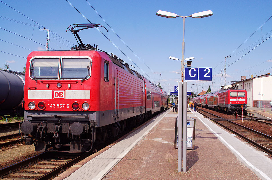 DB Baureihe 143 - Bahnhof Elsterwerda