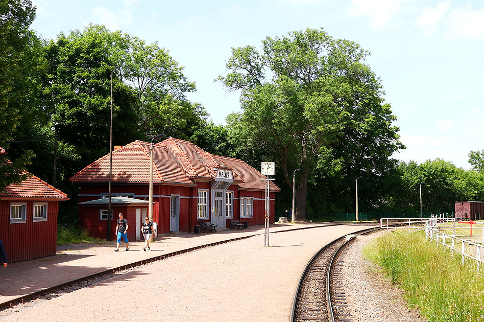 Das Bahnhofsgebäude vom Bahnhof Malter an der Weißeritztalbahn