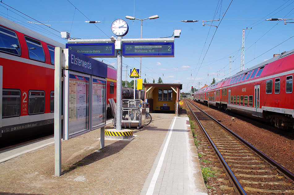 Bahnsteig im Bahnhof Elsterwerda