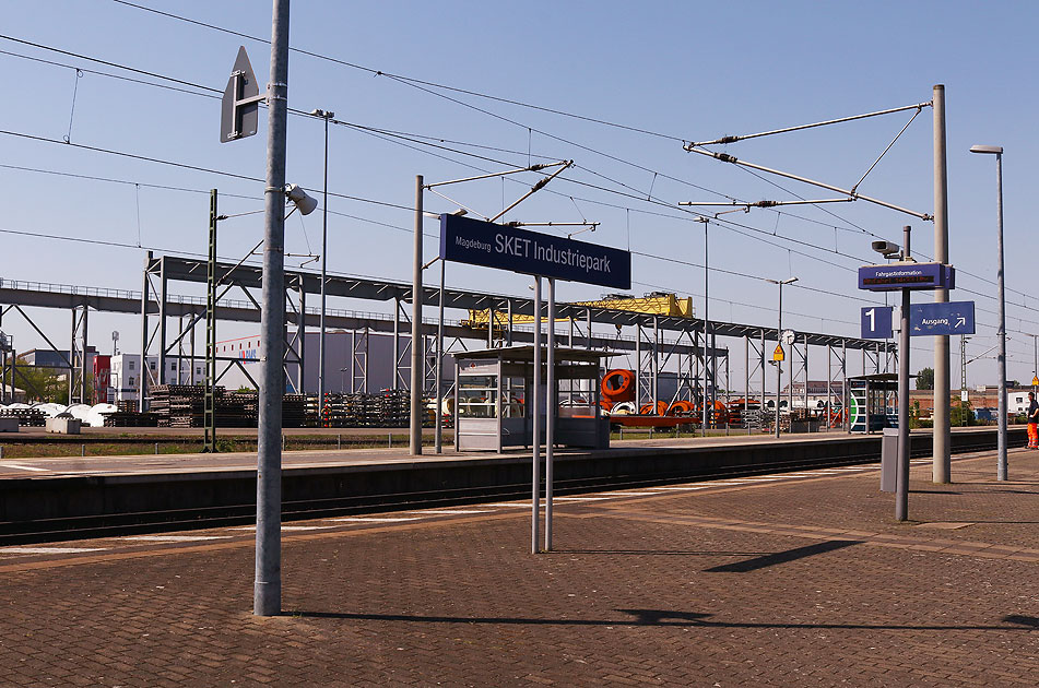 Der Bahnhof Magdeburg SKET Industriepark vormals Thälmannwerk