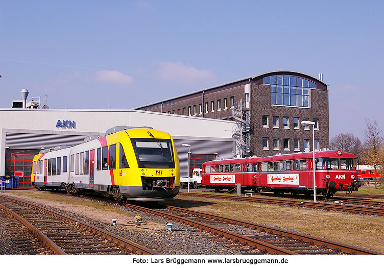 Ein Taunusbahn-Lint-Triebwagen im AKN Betriebswerk Kaltenkirchen
