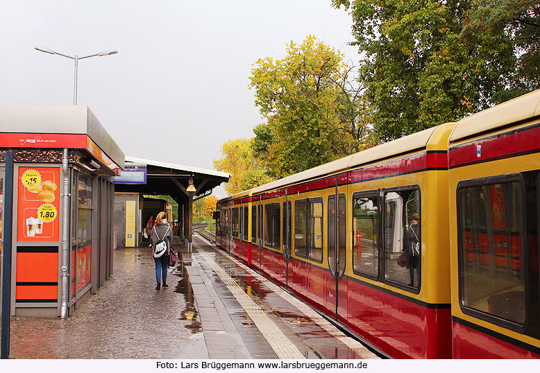 Eine S-Bahn der Baureihe 481 im Bahnhof Großgörschenstraße / Yorkstraße der Berliner S-Bahn