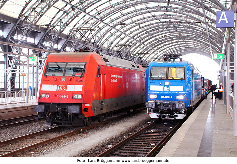 DB Baureihe 101 Dresden Hbf mit der 145 030