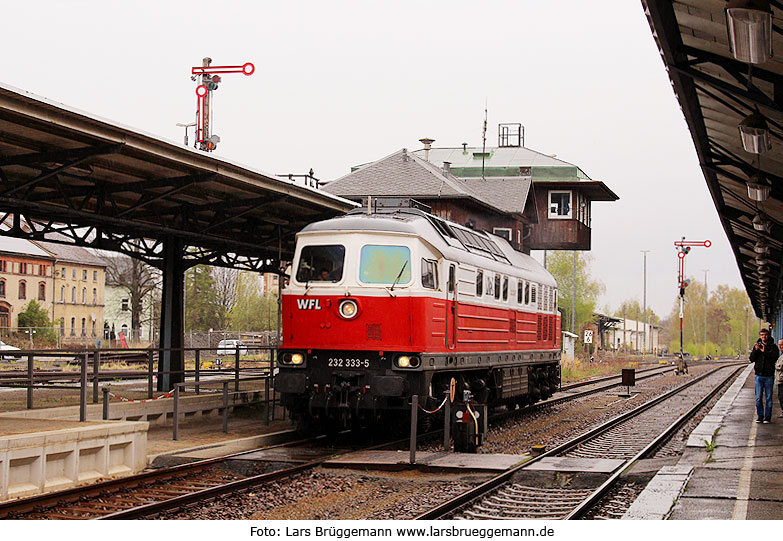 Foto WFL Lok 232 233-5 im Bahnhof Zittau