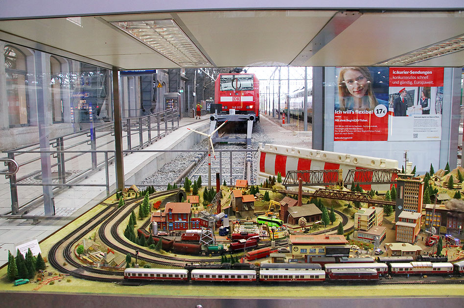 Die Modellbahn im Dresdner Hauptbahnhof