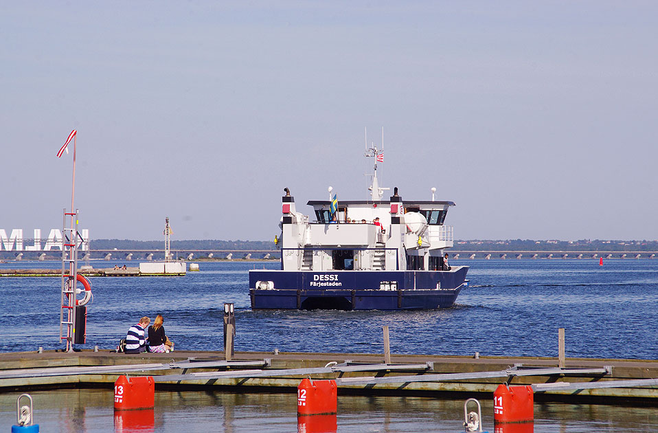Die Kalmarsundfähre von Kalmar nach Färjestaden durch den Kalmarsund