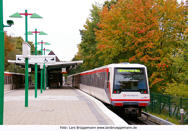 Die Haltestelle Großhansdorf der Hamburger U-Bahn