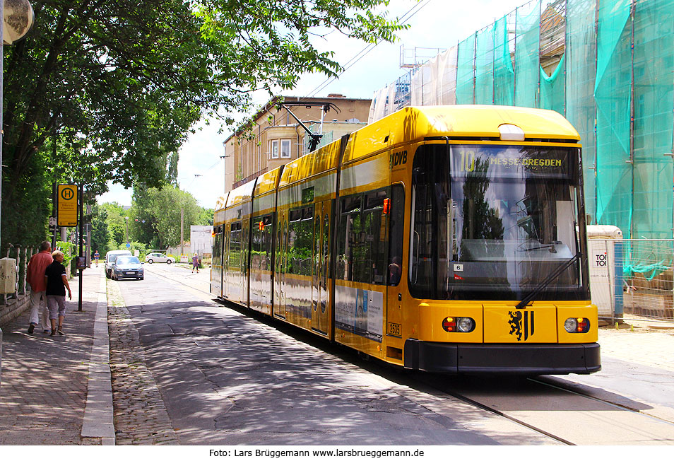 Die Straßenbahn in Dresden im Gleisdreieck Schlömilchstraße