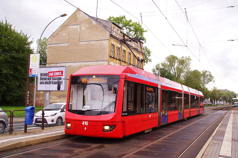 Die Straßenbahn / City-Bahn in Chemnitz