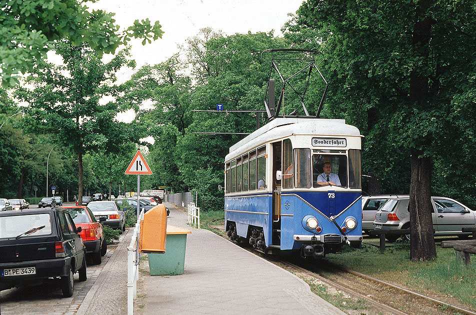 Die Schöneiche Rüdersdorfer Straßenbahn mit dem Traditionswagen 73