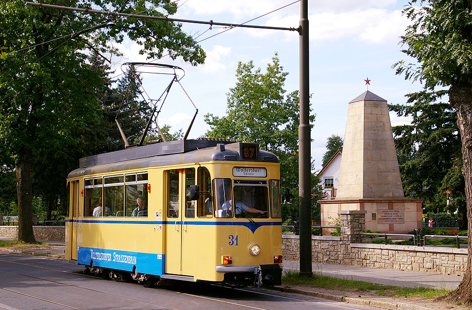 Straßenbahn Woltersdorf - Thälmannplatz - Gothawagen aus Dresden