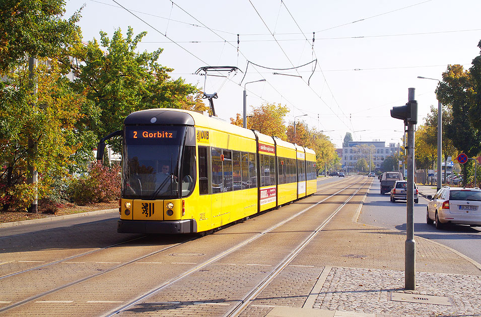 Die Straßenbahn in Dresden - Haltestelle Liebstädter Straße
