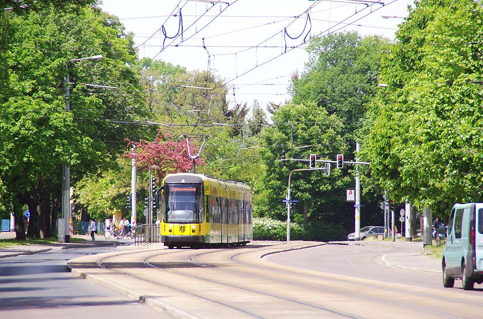 Haltestelle Marienberger Straße der Straßenbahn in Dresden