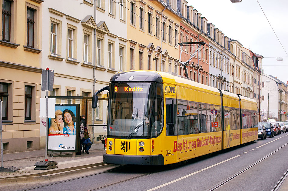 Die Straßenbahn in Dresden - Haltestelle Bürgerstraße