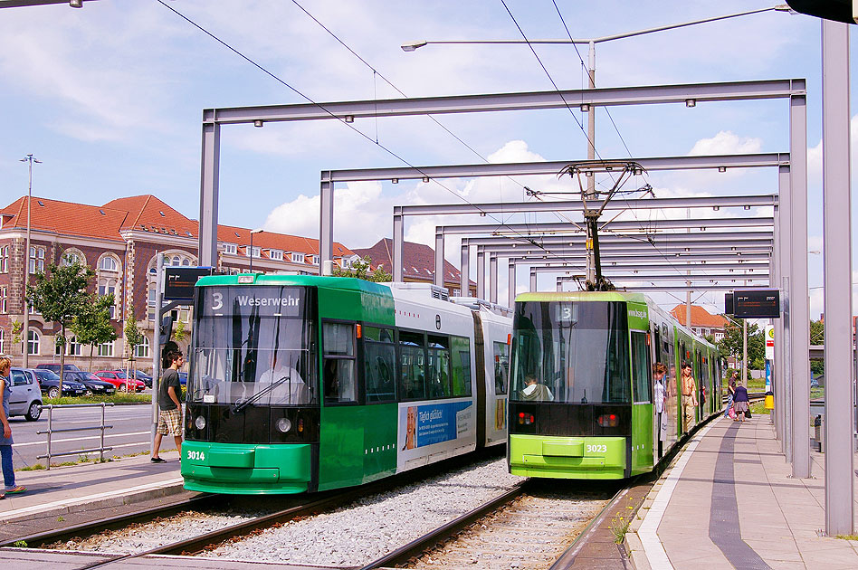 Straßenbahn Bremen - Haltestelle Use Akschen - Linie 3