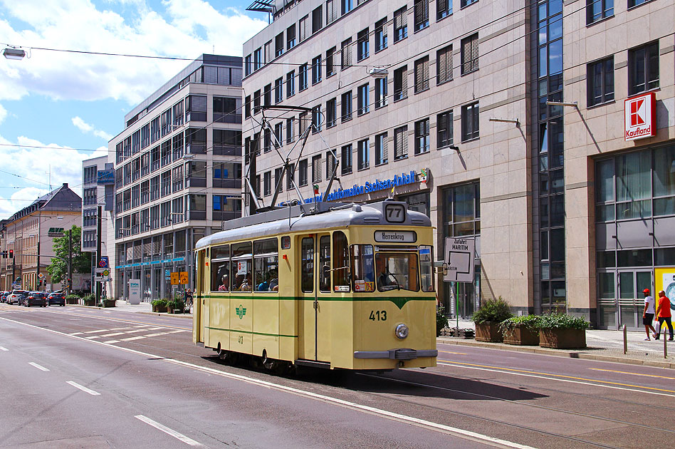 Die Stra&szlig;enbahn in Magdeburg - Gotha Wagen 413