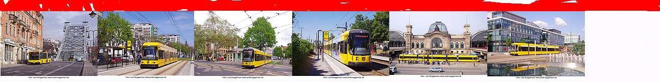 Fotos von der Straßenbahn in Dresden