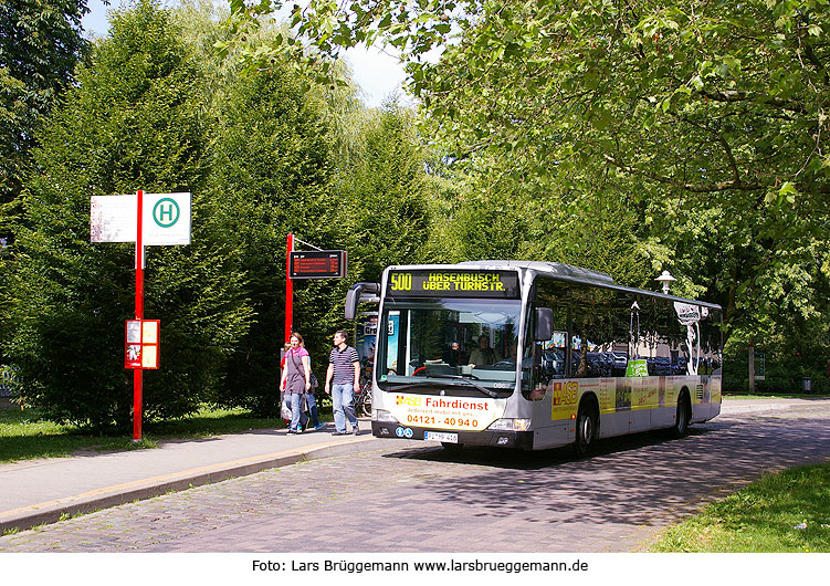 Ein PVG Bus in Elmshorn an der Haltestelle Probstendamm