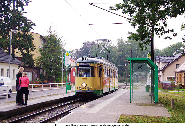 Die Schöneiche-Rüdersdorfer Straßenbahn - Haltestelle Dorfstraße