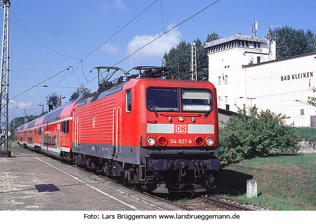 DB Baureihe 114 im Bahnhof Bad Kleinen