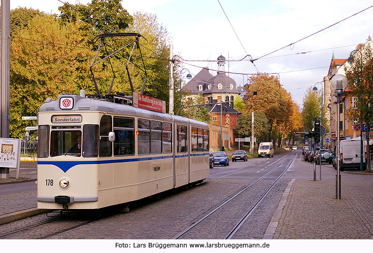 Gotha Gelenkwagen der Straßenbahn Erfurt - Traditionswagen